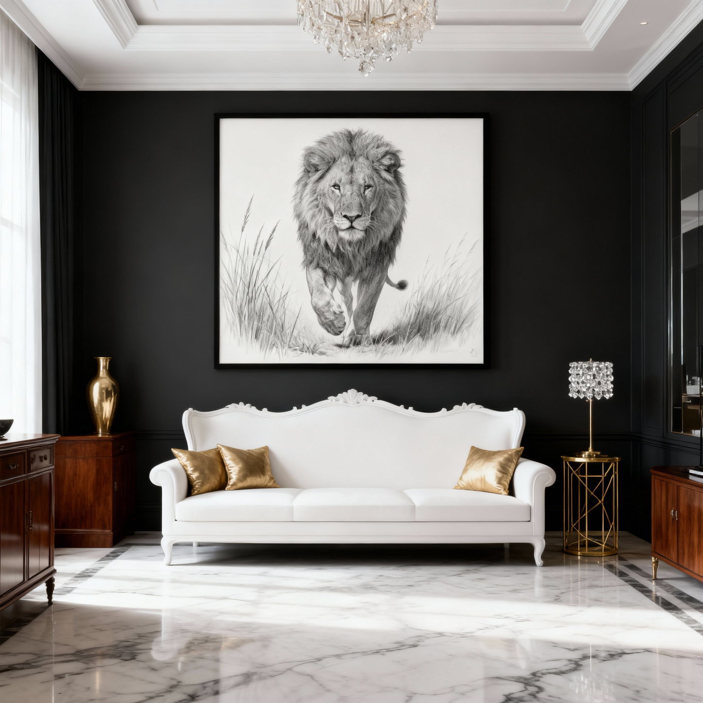 “Ethernal Majesty” Black & White Fine Art Print, Museum-Quality Matte Paper Metal Framed Poster